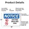 Signmission Gun Free Drug Free Zone, 18 in W x Rectangle, Aluminum OS-2PACK-NS-A-1218-L-15754 - alternate 6